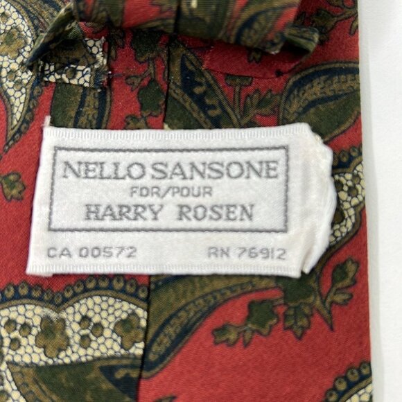 Nello Sansone for Harry Rosen 100% Silk Tie - Picture 4 of 5